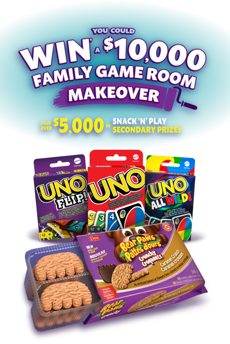 BearPaws Crunchy and Mattel's Uno Game